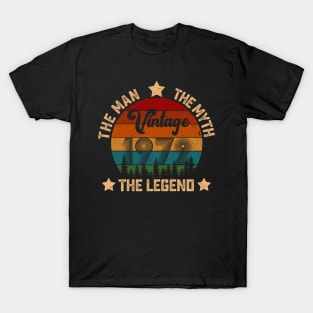 Father's Day Shirt Vintage 1972 The Men Myth Legend 48th Birthday Gift T-Shirt